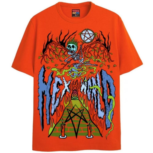 HEX THE WORLD T-Shirts DTG Small ORANGE 