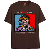 HELLO SATAN T-Shirts DTG Small BROWN 