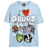 I ♥ D.R.U.G.S. T-Shirts DTG Small Blue 