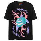 TRIBAL ROSE T-Shirts DTG Small Black 