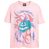 TRIBAL ROSE T-Shirts DTG Small Pink 