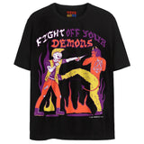 FIGHT YOUR DEMONS T-Shirts DTG Small Black 