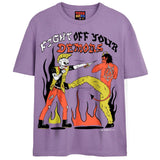 FIGHT YOUR DEMONS T-Shirts DTG Small Purple 