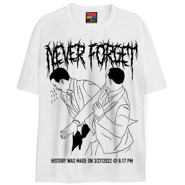 NEVER FORGET T-Shirts DTG Small WHITE 