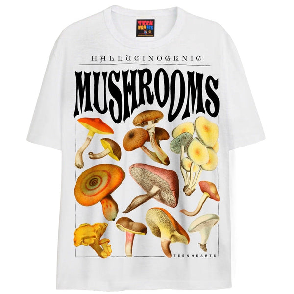 MUSHROOMS T-Shirts DTG Small White 