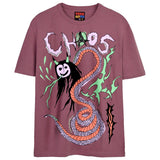CHAOS SNAKE T-Shirts DTG Small Pink 