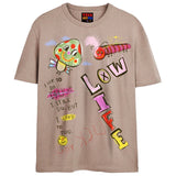 LOW LIFE T-Shirts DTG Small Tan 