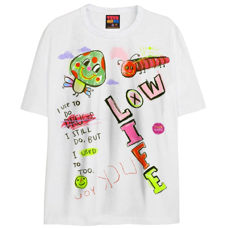LOW LIFE T-Shirts DTG Small White 