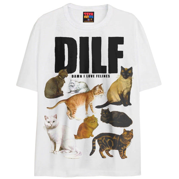 DILF T-Shirts DTG Small WHITE 