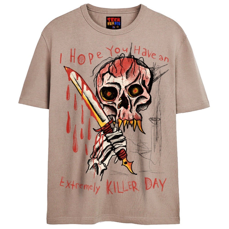 KILLER DAY T-Shirts DTG Small Tan 