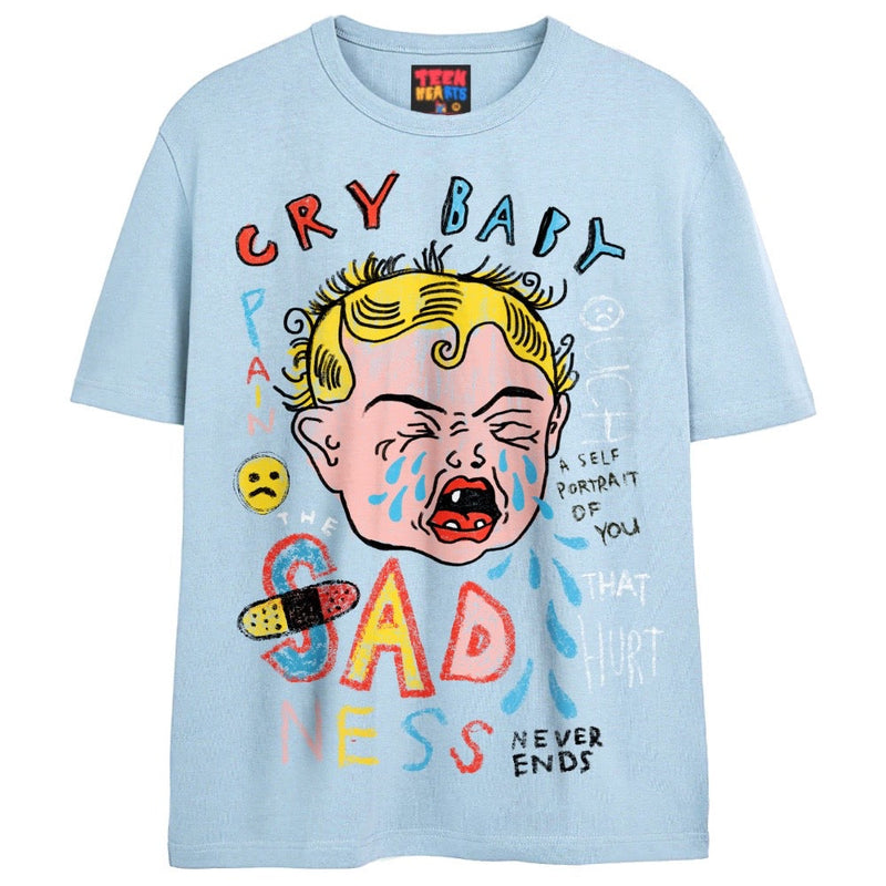 CRY BABY T-Shirts DTG Small Blue 