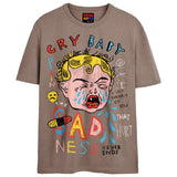 CRY BABY T-Shirts DTG Small Tan 