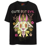 CUTE BUT EVIL T-Shirts DTG Small Black 