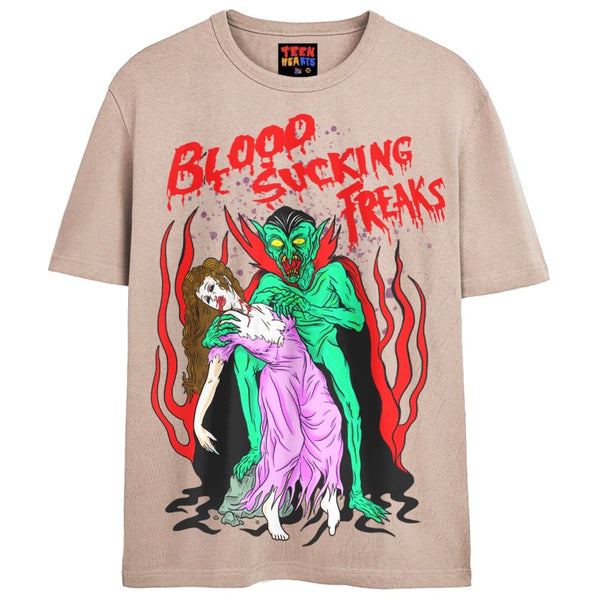 BLOOD SUCKING T-Shirts DTG Small Tan 