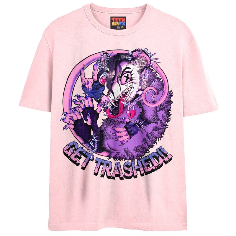 GET TRASHED T-Shirts DTG Small Pink 