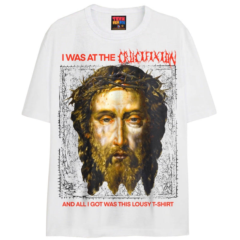 CRUCIFIXION TEE T-Shirts DTG Small White 