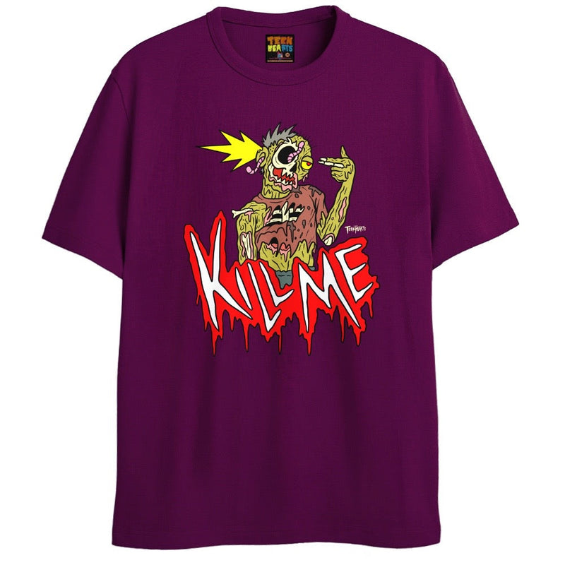 ZOMBIE T-Shirts DTG Small Purple 