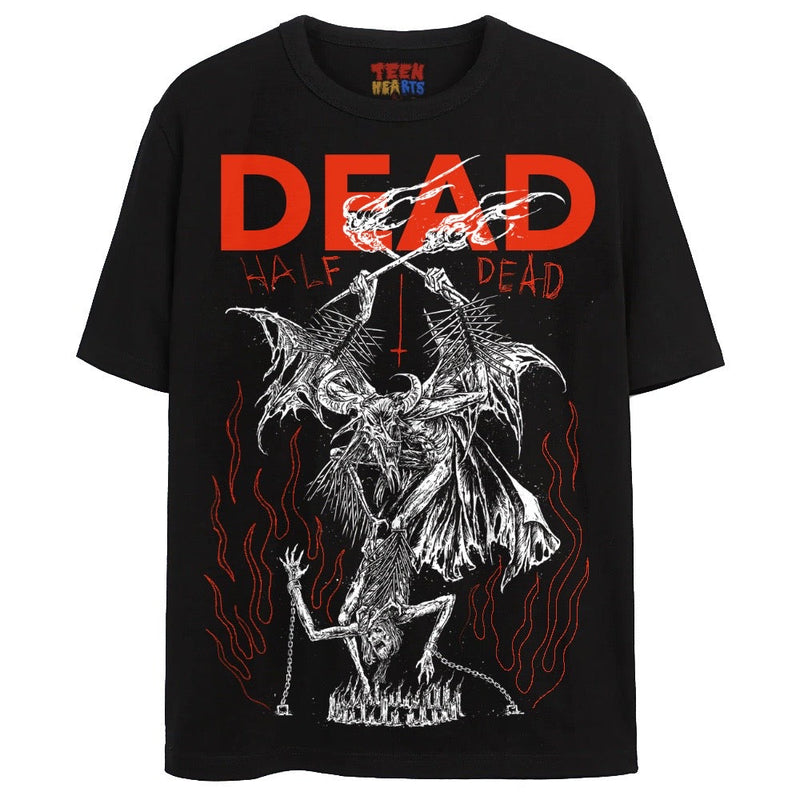 HALF DEAD T-Shirts DTG Small Black 
