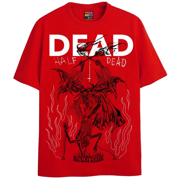 HALF DEAD T-Shirts DTG Small Red 
