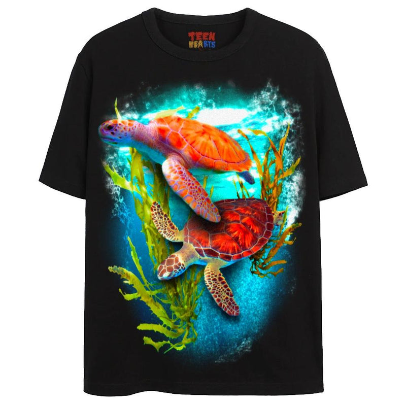 SEA TURTLES T-Shirts DTG Small Black 