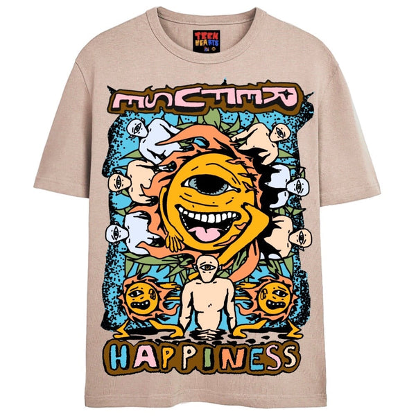 REFUSE HAPPINESS T-Shirts DTG Small Tan 