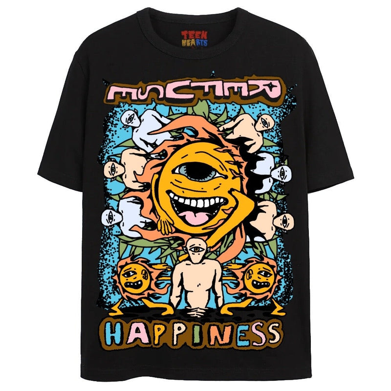 REFUSE HAPPINESS T-Shirts DTG Small Black 