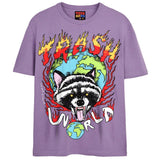 TRASH RACCOON T-Shirts DTG Small LAVNENDER 