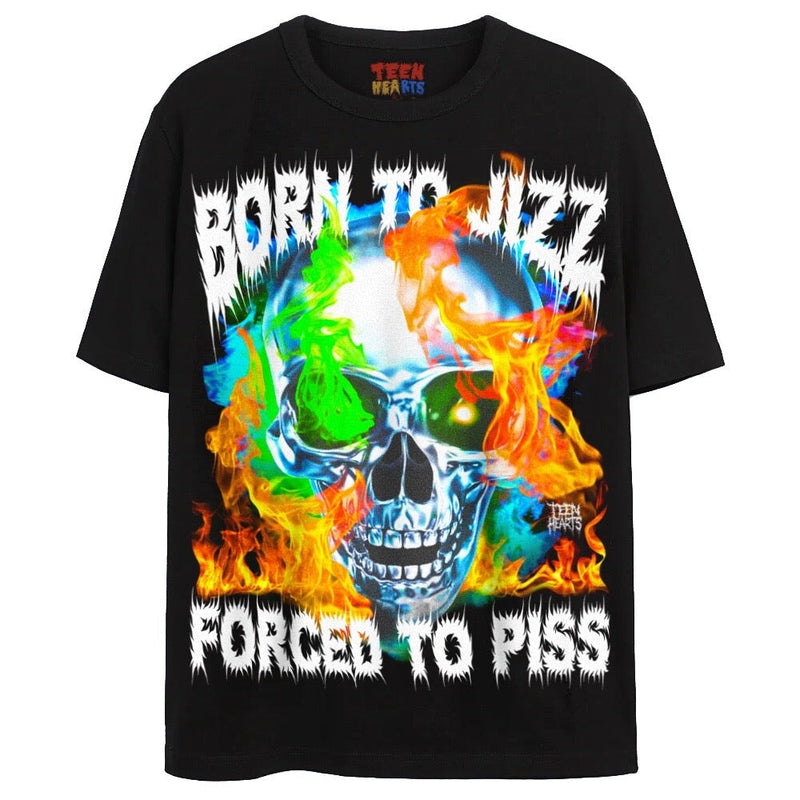FORCED TO PISS T-Shirts DTG Small Black 