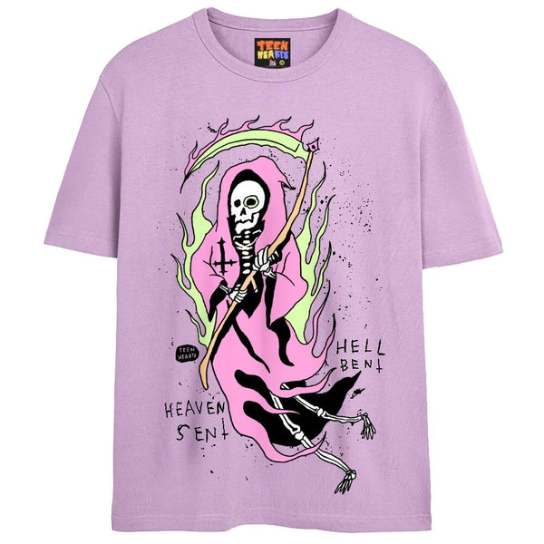HELL BENT REAPER T-Shirts DTG Small Lavender 