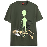 ALIENS VS. HUMANS T-Shirts DTG Small Green 