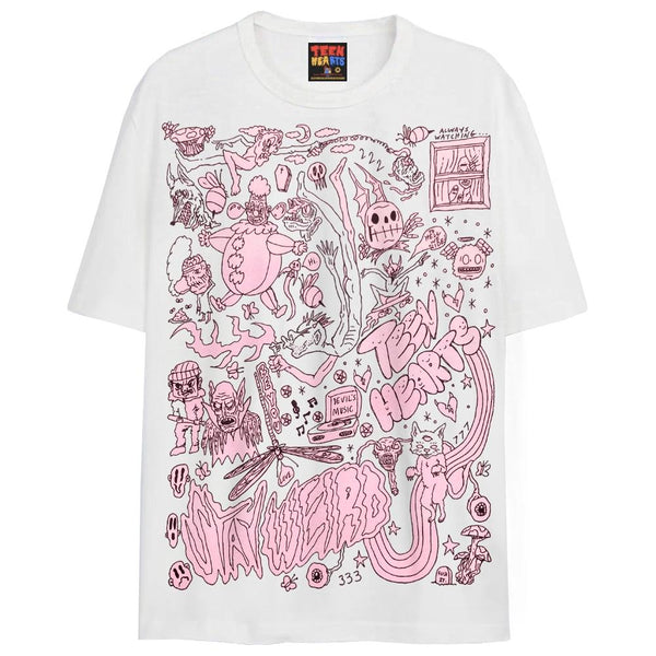 COLORING BOOK TEE 1 T-Shirts DTG Small WHITE