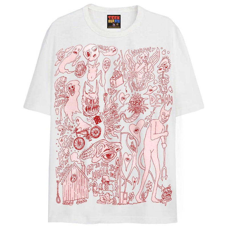COLORING BOOK TEE 2 T-Shirts DTG Small WHITE