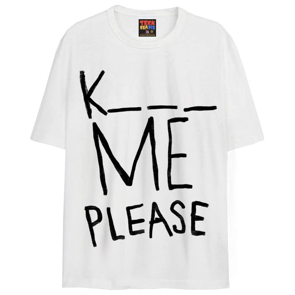 K _ _ _ M _ PLEASE T-Shirts DTG Small White 