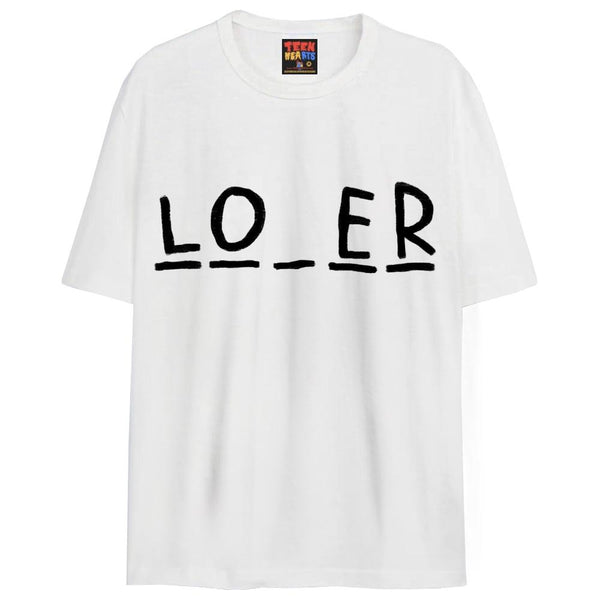 LO_ER T-Shirts DTG Small White 