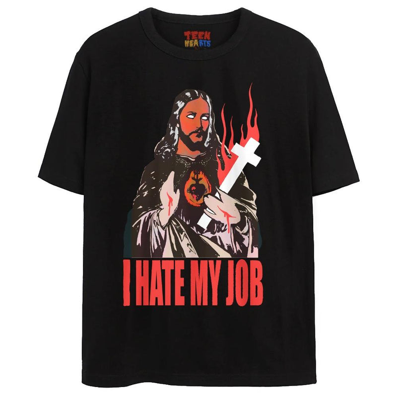 I HATE MY JOB T-Shirts DTG Small Black 
