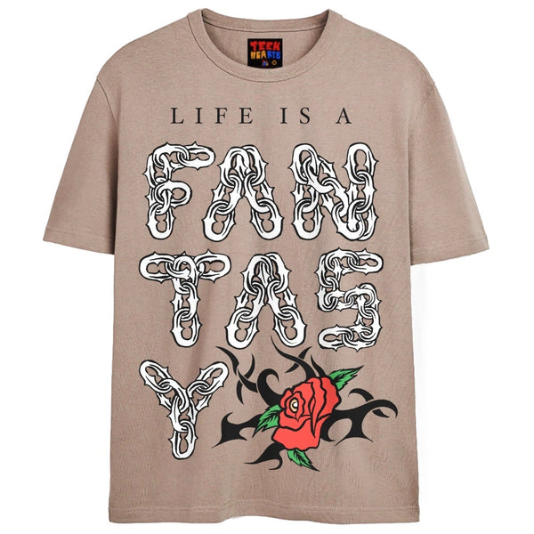 CHAINED FANTASY T-Shirts DTG Small Tan 
