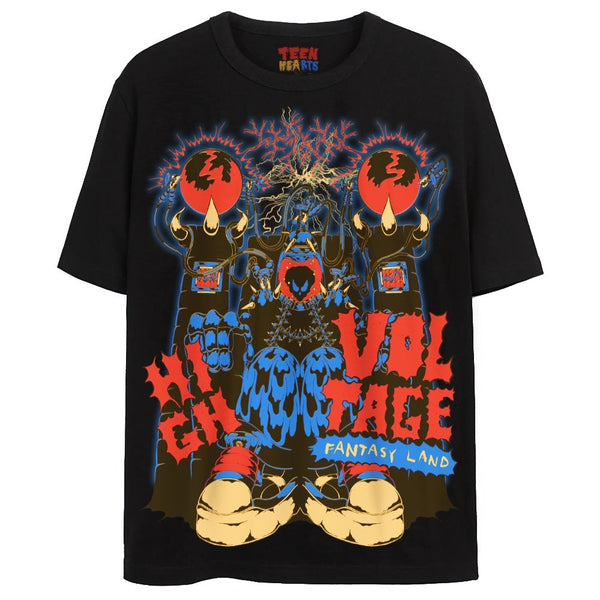 HIGH VOLTAGE T-Shirts DTG Small Black 