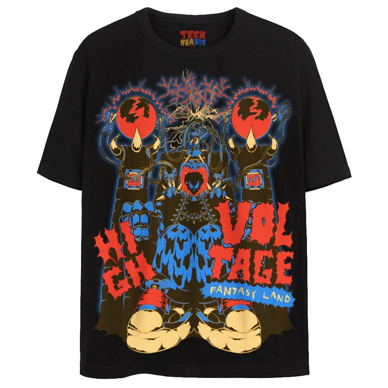 HIGH VOLTAGE T-Shirts DTG Small Black 