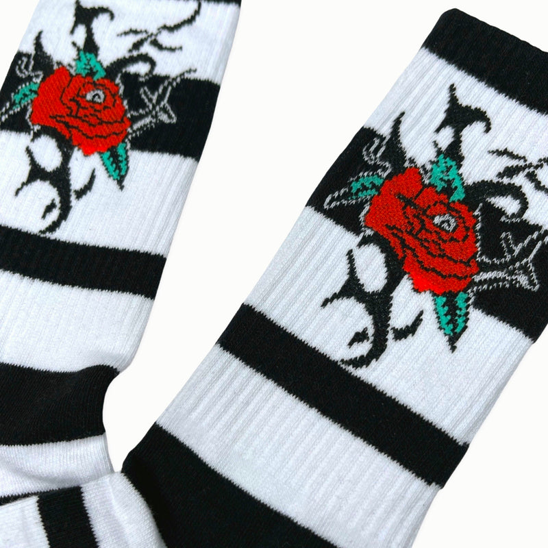 TRIBAL ROSE SOCKS quick ship 