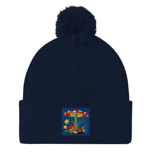 MUSHROOM BEANIE Teen Hearts Clothing - STAY WEIRD Navy 