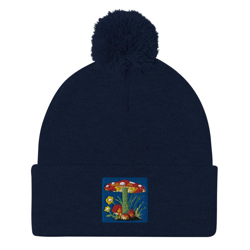 MUSHROOM BEANIE Teen Hearts Clothing - STAY WEIRD Navy 