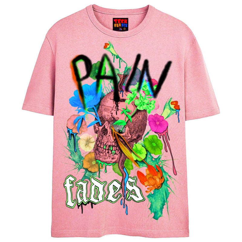 PAIN FADES T-Shirts DTG Small PINK 