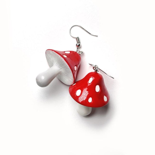 RED SHROOM EARRINGS