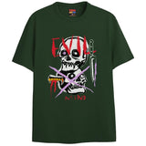 SKULL STACK T-Shirts DTG Small GREEN 
