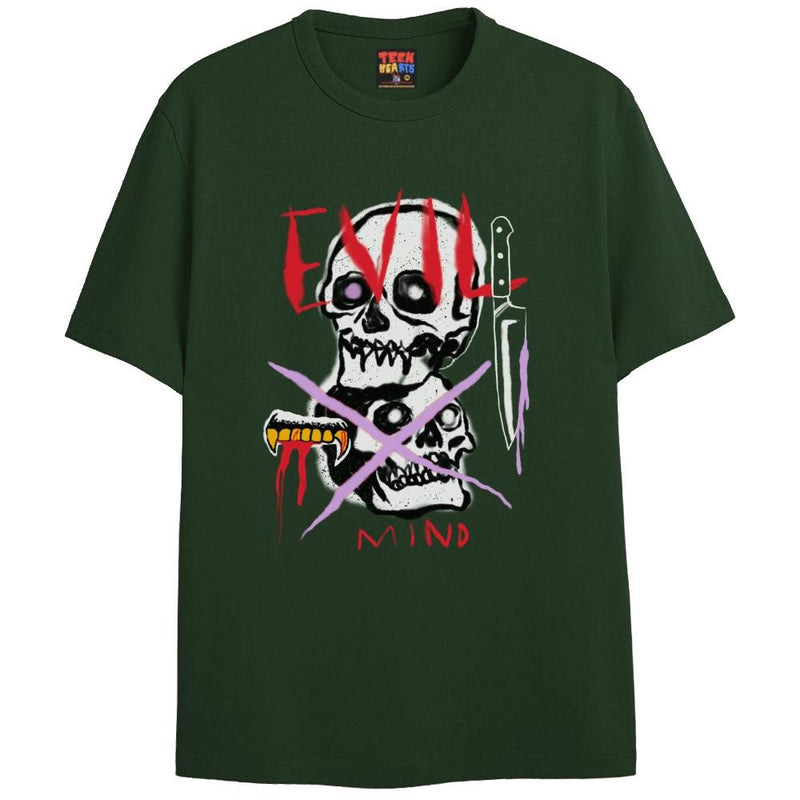 SKULL STACK T-Shirts DTG Small GREEN 