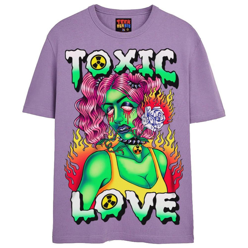 TOXIC LOVE T-Shirts DTG Small LAVENDER 