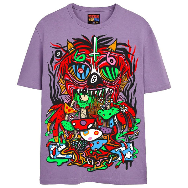 MUSHROOM SPIT T-Shirts DTG Small LAVENDER 