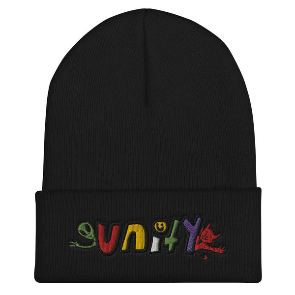 UNITY BEANIE Teen Hearts Clothing - STAY WEIRD Black 