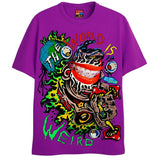 WEIRD WORLD T-Shirts DTG Small BERRY 