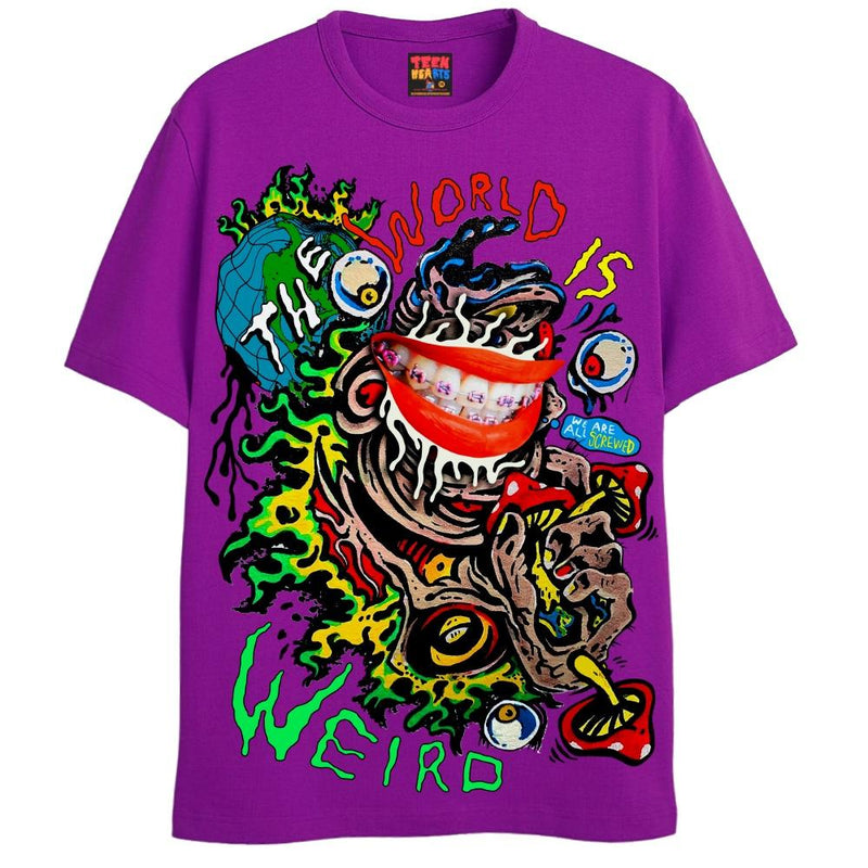WEIRD WORLD T-Shirts DTG Small BERRY 